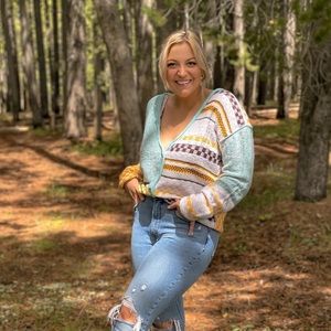 Colorful Striped Women's Cardigan